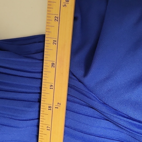 Vintage Encore Royal Blue Swing Dress Bow tie 🎀 ,lacey detailing attached - Picture 12 of 16